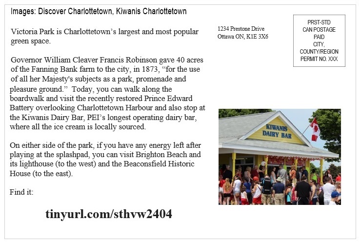 St Helen's Virtual Walk Across Canada - Canada - Victoria Park, Charlottetown, PEI