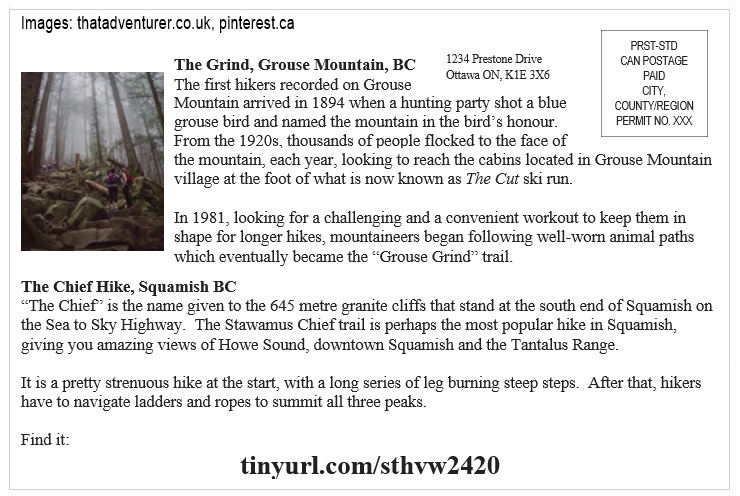 St Helen's Virtual Walk Across Canada - Canada - The Grind and The Chief