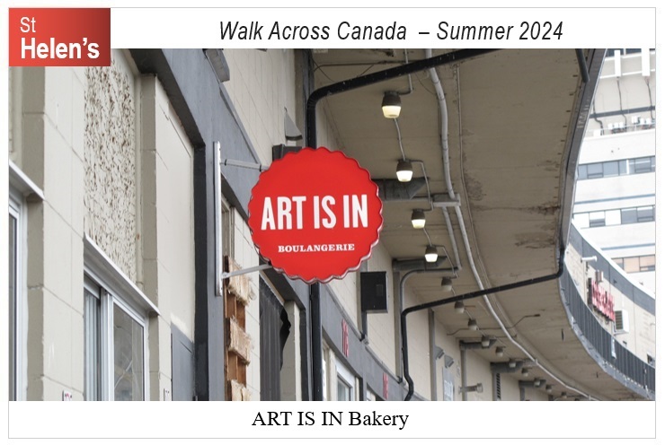St Helen's Virtual Walk Across Canada - Ottawa - ART IS IN Bakery