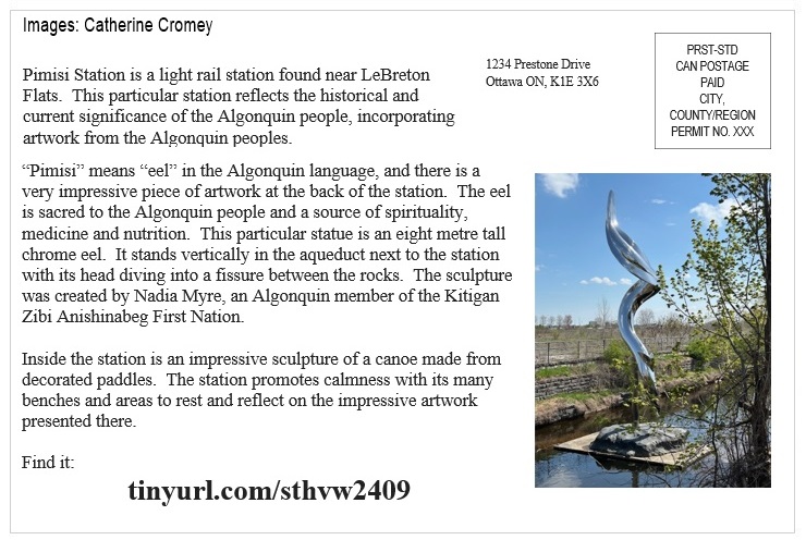 St Helen's Virtual Walk Across Canada - Ottawa - Pimisi Station