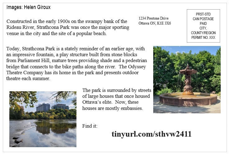 St Helen's Virtual Walk Across Canada - Ottawa - Strathcona Park