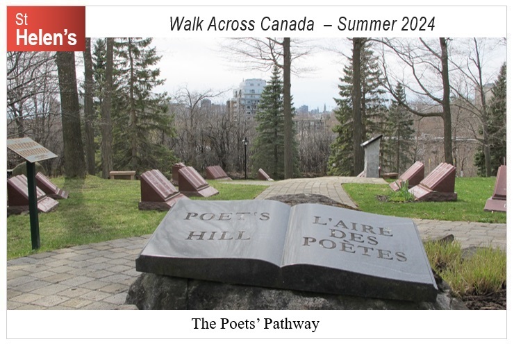 St Helen's Virtual Walk Across Canada - Ottawa - The Poets' Pathway