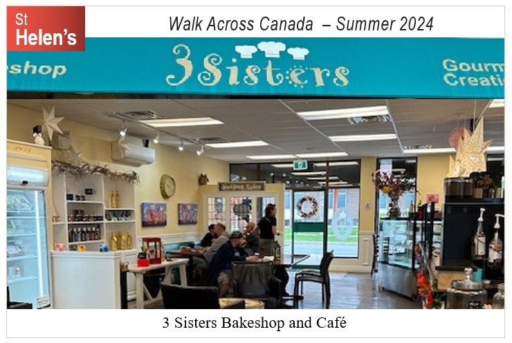 St Helen's Virtual Walk Across Canada - Ottawa - 3 Sisters Bakeshop and Cafe