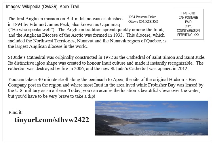 St Helen's Virtual Walk Across Canada - Canada - Cathedral of St Jude, Iqaluit
